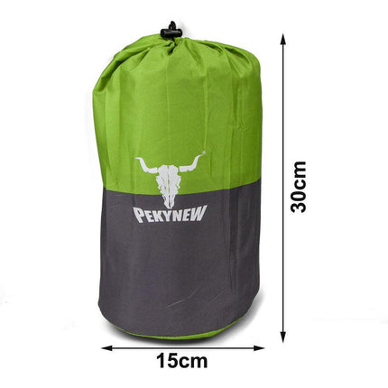 Double Self Inflating Mattress Sleeping Mat Air Bed Camping Camp Hiking Joinable - green.