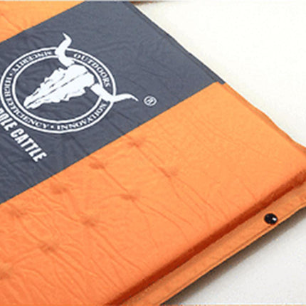 Self Inflating Mattress Sleeping Mat Air Bed Camping Camp Hiking Joinable Single - orange.