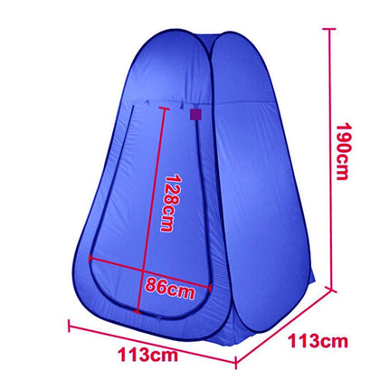 Pop Up  Portable Privacy Shower room Tent &20L Outdoor Camping Water Bag Camp Set - blue.