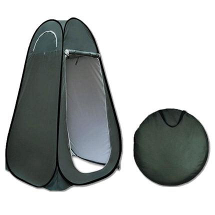 Pop Up Camping Shower Toilet Tent Outdoor Privacy Portable Change Room Shelter Silver Linen - green.