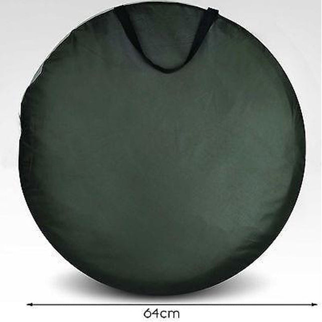 Pop Up Camping Shower Toilet Tent Outdoor Privacy Portable Change Room Shelter Silver Linen - green.