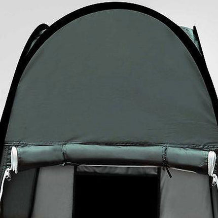 Pop Up Camping Shower Toilet Tent Outdoor Privacy Portable Change Room Shelter Silver Linen - green.