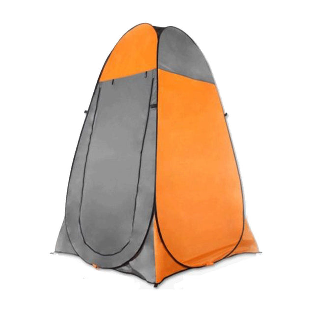 Pop Up Camping Shower Toilet Tent Outdoor Privacy Portable Change Room Shelter - orange.