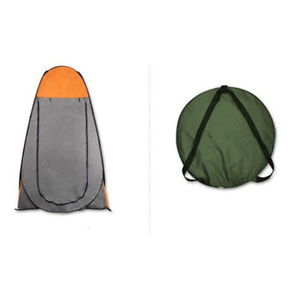 Pop Up Portable Privacy Shower room Tent &20L Outdoor Camping Water Bag Camp Set - orange.