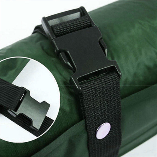 Double Self Inflating Mattress Camping Hiking Airbed Camp Mat Sleeping Pillow w/ Bag - green.