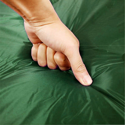 Double Self Inflating Mattress Camping Hiking Airbed Camp Mat Sleeping Pillow w/ Bag - green.