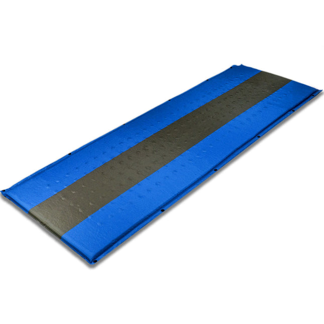 Self Inflating Mattress Sleeping Pad Mat Air Bed Camping Camp Hiking Joinable - blue.