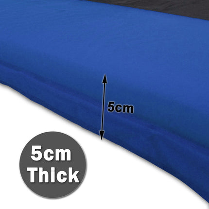 Self Inflating Mattress Sleeping Pad Mat Air Bed Camping Camp Hiking Joinable - blue.