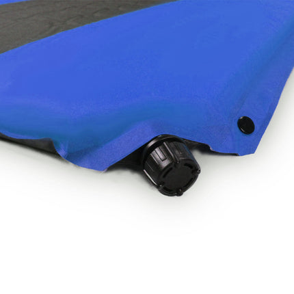 Self Inflating Mattress Sleeping Pad Mat Air Bed Camping Camp Hiking Joinable - blue.