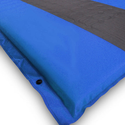 Self Inflating Mattress Sleeping Pad Mat Air Bed Camping Camp Hiking Joinable - blue.