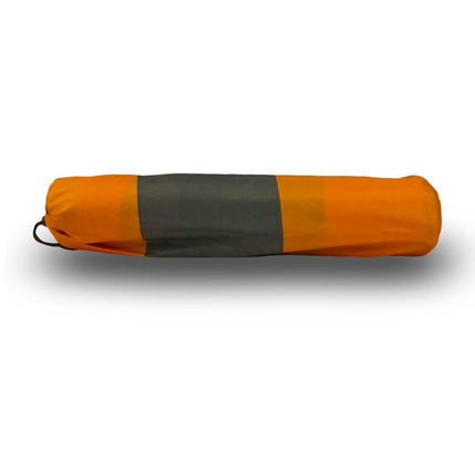 Double Self Inflating Mattress Sleeping Mat Air Bed Camping Hiking Joinable - orange.