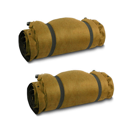 Double Self Inflating Mattress Sleeping Sedue Mat Air Bed Camping Camp Hiking Joinable - beige.
