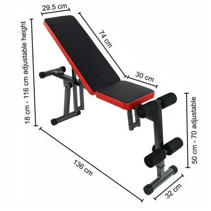 Adjustable Sit Up Weight FID Bench Fitness Flat Incline Decline Press Gym Home.