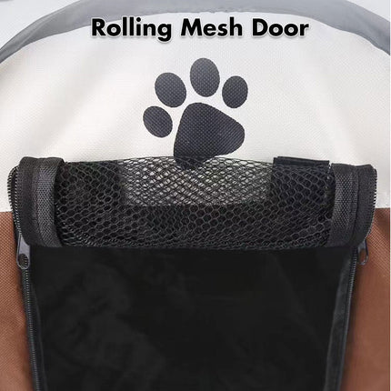 8 Panel Pet Dog Cat Crate Play Pen Bags Kennel Portable Tent Playpen Puppy Cage Extra Large Grey.