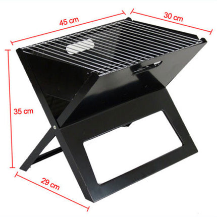 Portable Notebook Grill Foldable Folding Charcoal BBQ Camping Picnic Barbecue.