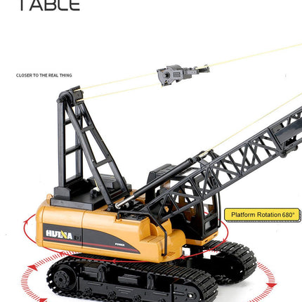 Huina RC CRANE 1:14 2.4Ghz Construction Tower Excavator Truck Toy Kids Boys Gift.
