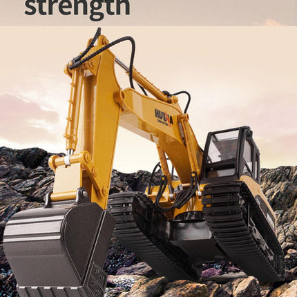 HUINA 1/14 15CH RC Alloy Excavator Construction Engineering Vehicle Digger Toy Gift.