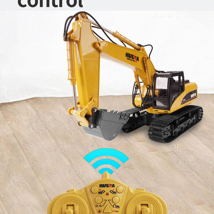 HUINA 1/14 15CH RC Alloy Excavator Construction Engineering Vehicle Digger Toy Gift.