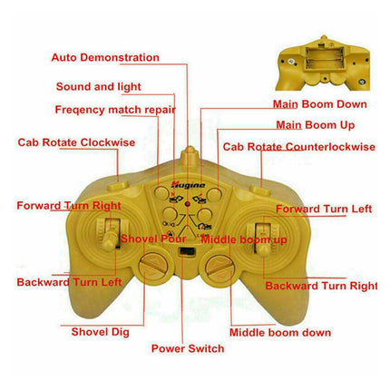 HUINA 1/14 15CH RC Alloy Excavator Construction Engineering Vehicle Digger Toy Gift.