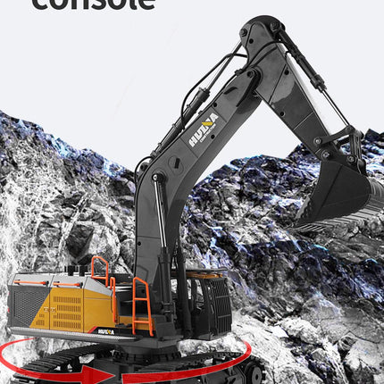 HUINA 1/14 22CH RC Alloy Excavator Construction Engineering Vehicle Toy Gift.