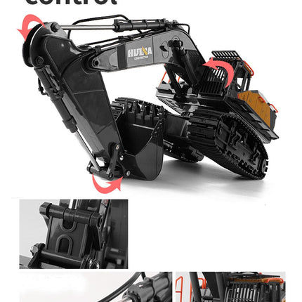 HUINA 1/14 22CH RC Alloy Excavator Construction Engineering Vehicle Toy Gift.