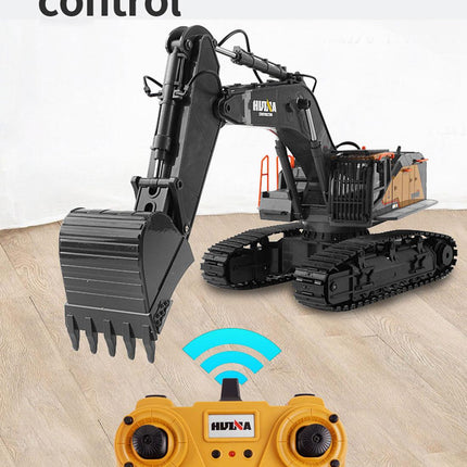 HUINA 1/14 22CH RC Alloy Excavator Construction Engineering Vehicle Toy Gift.