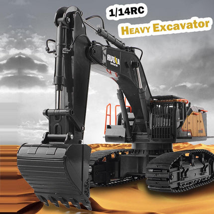 HUINA 1/14 22CH RC Alloy Excavator Construction Engineering Vehicle Toy Gift.
