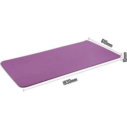 10mm Extra Thick NBR Yoga Mat Gym Pilates Fitness Exercise - purple.