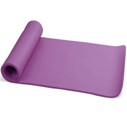 10mm Extra Thick NBR Yoga Mat Gym Pilates Fitness Exercise - purple.