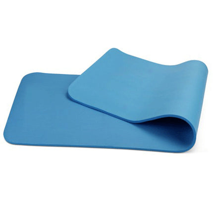 10mm Extra Thick NBR Yoga Mat Gym Pilates Fitness Exercise - blue.