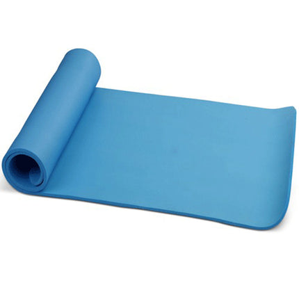 10mm Extra Thick NBR Yoga Mat Gym Pilates Fitness Exercise - blue.