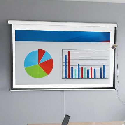 100" Electric Motorised Projector Screen TV +Remote.