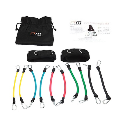 13PC Resistance Bands Set – Fitness Exercise Tubes with Handles & Leg Bands.
