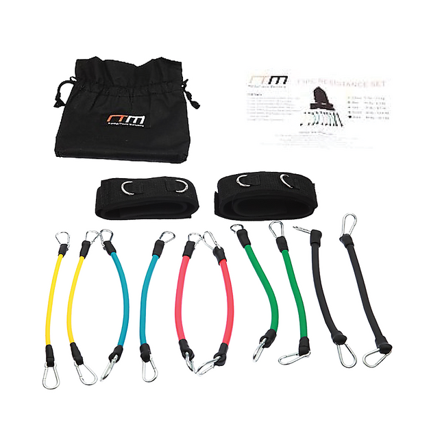 13PC Resistance Bands Set – Fitness Exercise Tubes with Handles & Leg Bands.