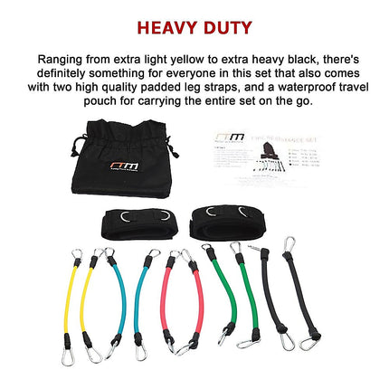 13PC Resistance Bands Set – Fitness Exercise Tubes with Handles & Leg Bands.