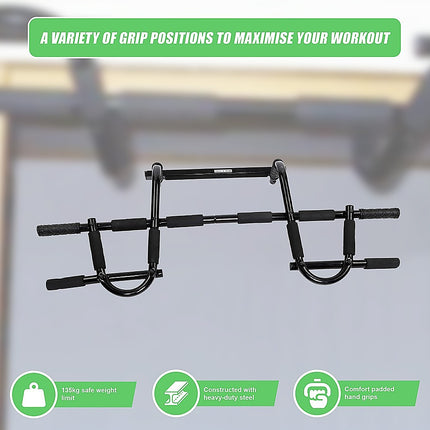 Professional Doorway Pull Up Bar – Chin Up Gym Exercise Bar for Home Workouts.