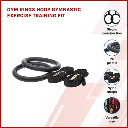 Gymnastic Rings – Adjustable Exercise Training Rings for Home & CrossFit Workouts.