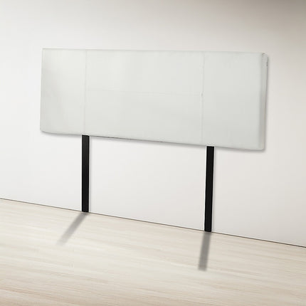 PU Leather Double Bed Headboard Bedhead - White.