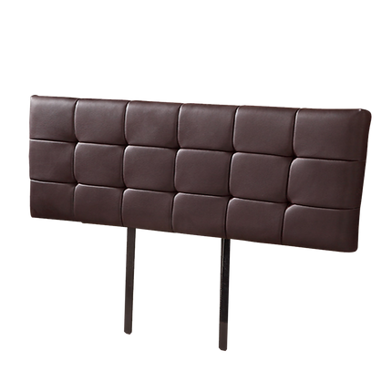 PU Leather King Bed Deluxe Headboard Bedhead - Brown.