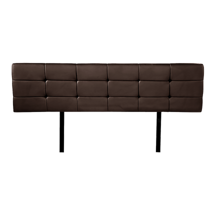 PU Leather King Bed Deluxe Headboard Bedhead - Brown.