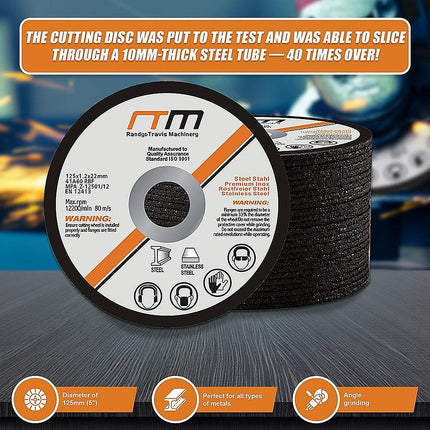 125mm 5" Cutting Disc Wheel for Angle Grinder x25.