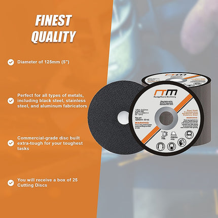 125mm 5" Cutting Disc Wheel for Angle Grinder x50.