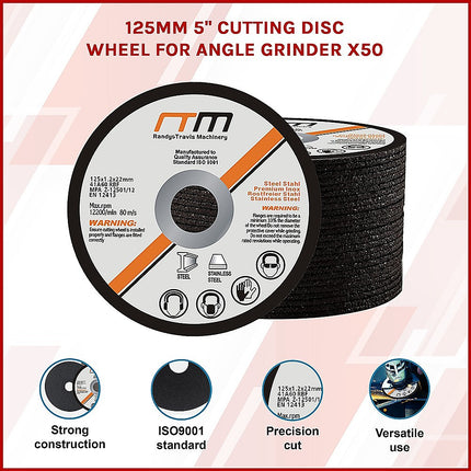 125mm 5" Cutting Disc Wheel for Angle Grinder x50.