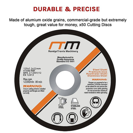 125mm 5" Cutting Disc Wheel for Angle Grinder x50.