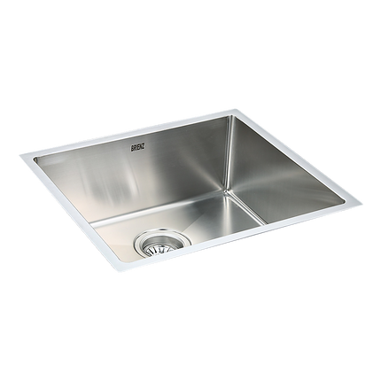 490x440mm Handmade Stainless Steel Undermount / Topmount Kitchen Laundry Sink with Waste.
