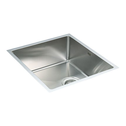 490x440mm Handmade Stainless Steel Undermount / Topmount Kitchen Laundry Sink with Waste.