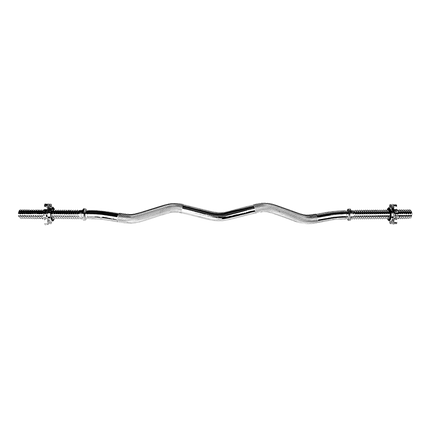 Heavy Duty EZ Curl Barbell – Weightlifting Bar with Spinlock Collars for Gym Training.