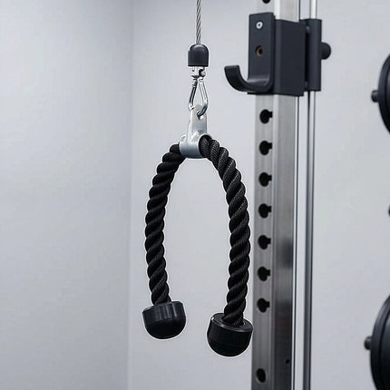 Tricep Pulldown Rope – Heavy Duty Cable Machine Attachment for Gym & Home Workout.