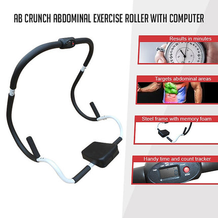 Ab Crunch Machine – Abdominal Exercise Roller with Digital Computer for Core Training.