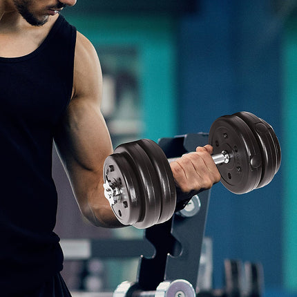 30KG Adjustable Dumbbell Set – Home Gym Weights for Strength & Fitness Training.